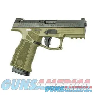 "Steyr M9-A2 9mm with 17rd Mag and Green Finish" (49 characters)
