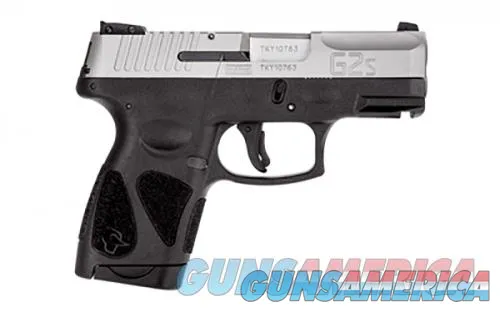 Compact Taurus G2S 9mm with 3.25" barrel and 7-round capacity in sleek black and stainless.