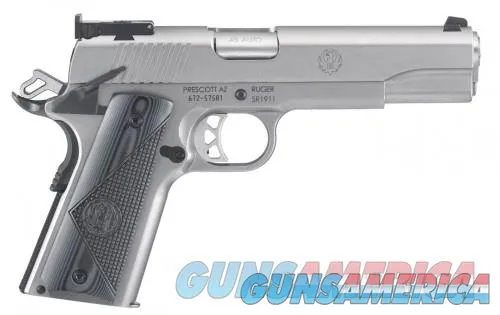 Ruger SR1911 Target Stainless .45 ACP - 5" Barrel, 9 Rounds!