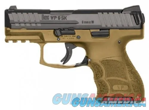 HK VP9SK Blk/FDE 9mm 3.39" 10Rd - Compact &amp; Powerful!