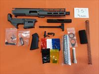 AR15 AR9 Complete Pistol Kit 7.5" Barrel 80% Lower & All Parts