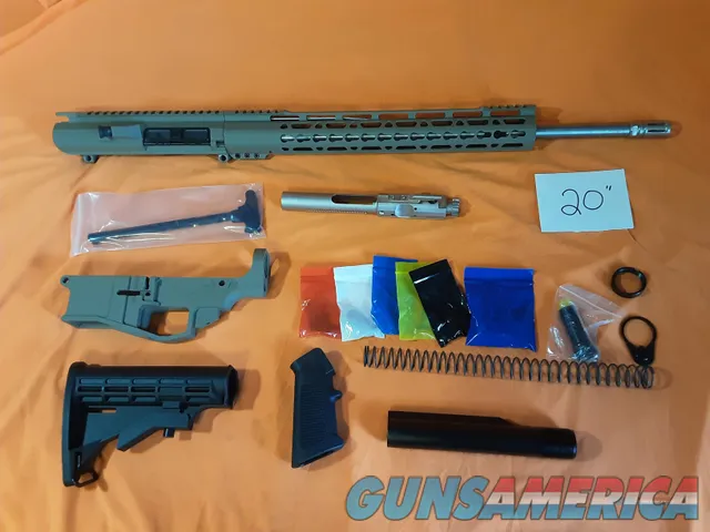 AR10 .308 FDE Rifle Kit 20 SS Bbl, Nickel Boron BCG, 80% Lower +all Parts Img-1