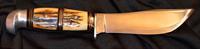 VINTAGE 1930'S -40'S CIRCA ~ WEST-CUT STAG HUNTING KNIFE W/ SHEATH