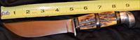 VINTAGE 1930'S -40'S CIRCA ~ WEST-CUT STAG HUNTING KNIFE W/ SHEATH