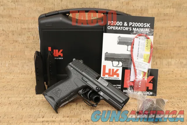 Heckler & Koch 81000042 P2000 V3 9MM DA SA DECOCKER ONLY NIGHT SIGHTS 13+1