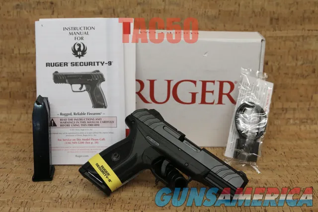 Ruger SECURITY-9 9MM 4 BLUED 15+1 MANUAL SAFETY 2 MAGS