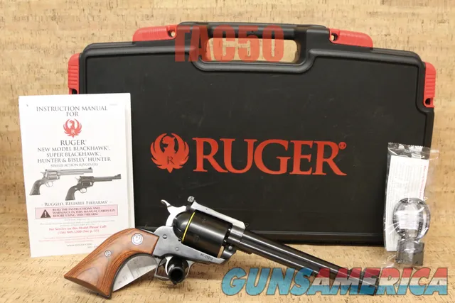 Ruger NEW MODEL BLACK HAWK 44 MAG 7 12 BLUED WOOD GRIPS