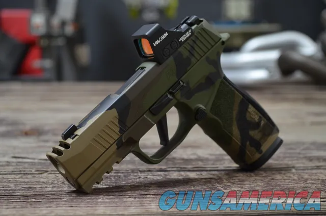 Sig Sauer P365X Macro Comp X-Werks Woodland M81 style camo Holosun 507K X2