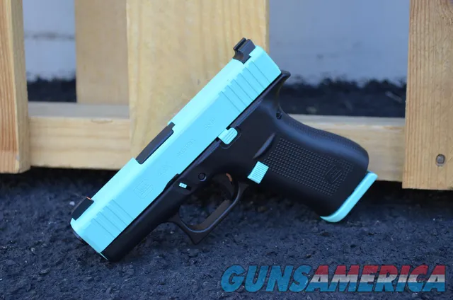 Glock 43X 9mm X-Werks Robbins Tiffany Blue G43X 43 Trijicon HD NS Img-2