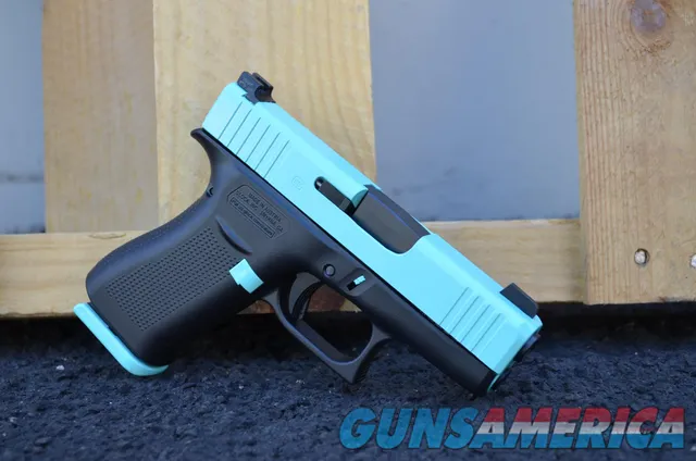 Glock 43X 9mm X-Werks Robbins Tiffany Blue G43X 43 Trijicon HD NS Img-3