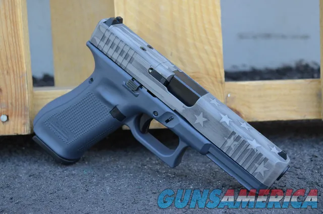 Glock 17 G5 MOS Distressed flag X-Werks Grey 9mm Optic Ready New Img-2