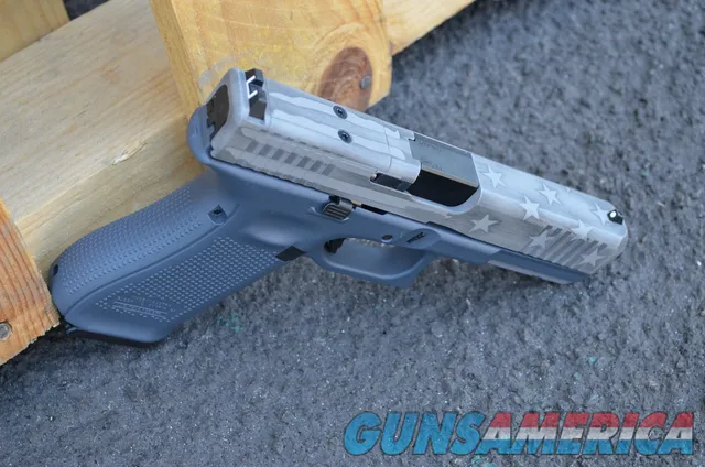 Glock 17 G5 MOS Distressed flag X-Werks Grey 9mm Optic Ready New Img-3