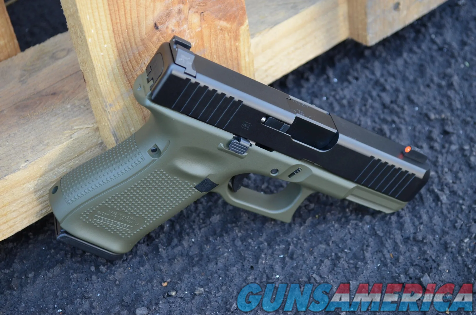 Glock 19 Gen5 Battlefield Green 9mm Pistol, (3)-15Rd Magazines, 4.02 -  PA195S203BFG - Nagel's Gun Shop