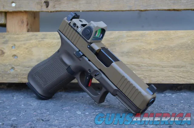 Glock 45 MOS G5 G45 X-Werks FDE M Bronze Trijicon RMR Sup OR NS Timney Alpha Trig Img-3