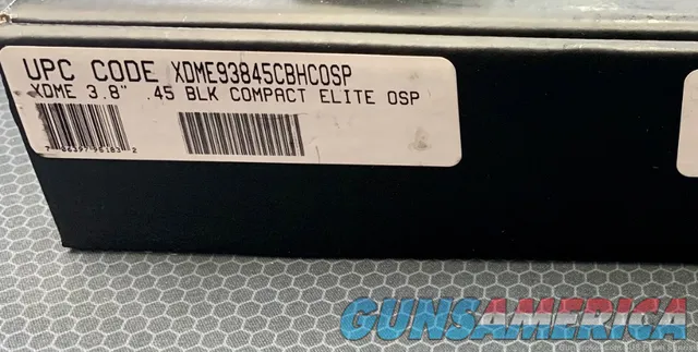 Springfield XDM Elite Compact OSP 45 Acp Pistol 10RD XDME93845CBHCOS NEW Img-2