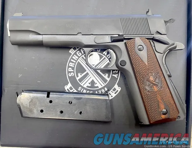Springfield 1911 Mil-Spec 45 ACP Pistol Parkerized 5" BBL 7RD CA OK PB9108L