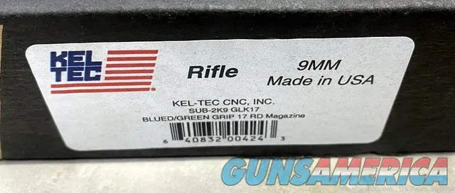 Kel-Tec Sub-2000 Rifle 9mm Glock Mags 17RD OD Green SUB2K9GLK17BGRNHC Img-2