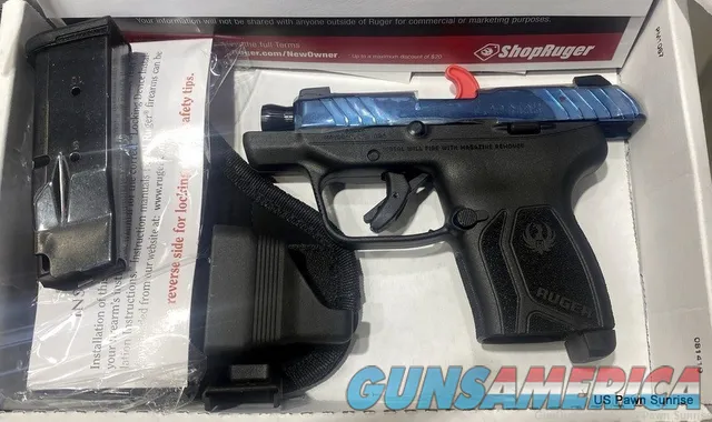 Ruger LCP MAX 380 ACP Pistol Talo PVD Sapphire 10RD 13739 NEW Img-1