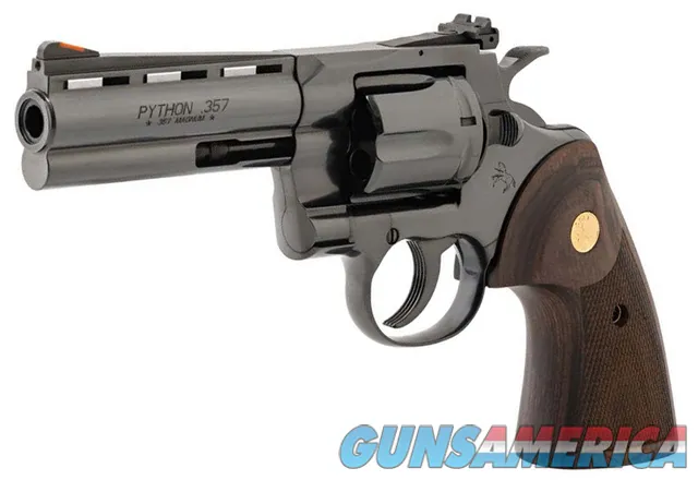 COLT PYTHON 357MAG 4.25" BLUED WOOD GOLD GRIP 6R