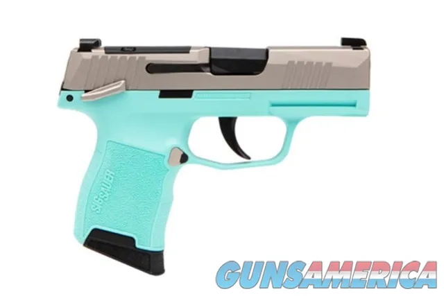 Sig Sauer SI365380REBMS P365 380ACP NKL/TURQUOISE 10+1
