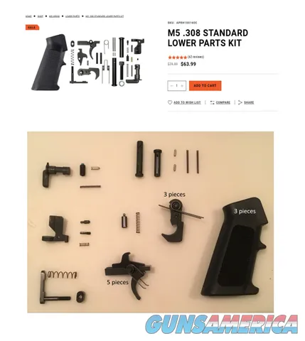 Incomplete Aero Precision M5 AR-10 308 Win 12.5"