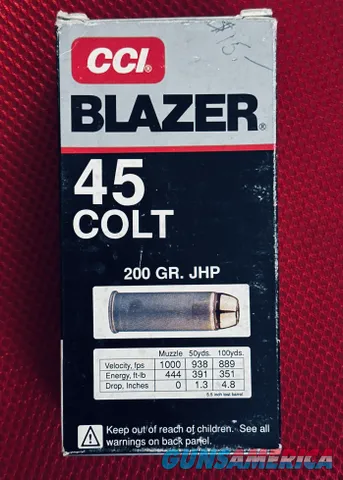 CCI Blazer .45 Colt 200 Grain Jacketed Hollow Point ALUMINUM Case 50rds Img-2