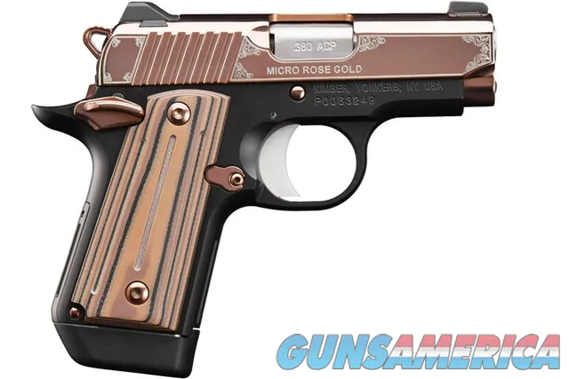 KIMBERMICRO AMETHYST ROSE GOLD .380ACP 2.75" BBL NS