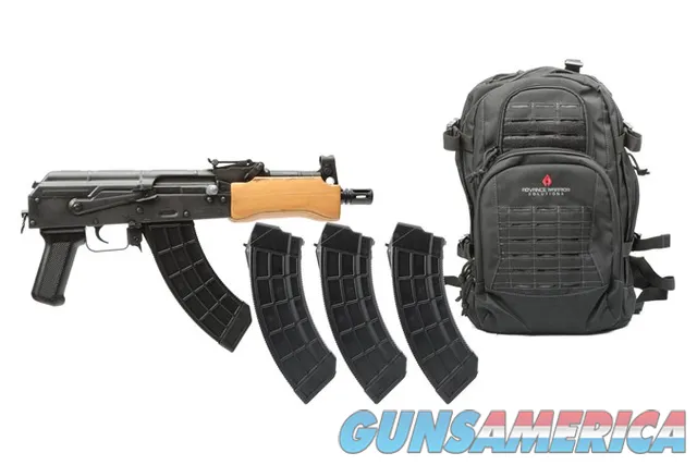 CENTURY ARMS MINI DRACO PISTL PACKAGE 7.62x39 4 MAGS AWS BACKPACK