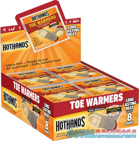 HOT HANDS HOTHANDS TOE WARMERS 40 PAIR 8 HOUR W/ ADHESIVE