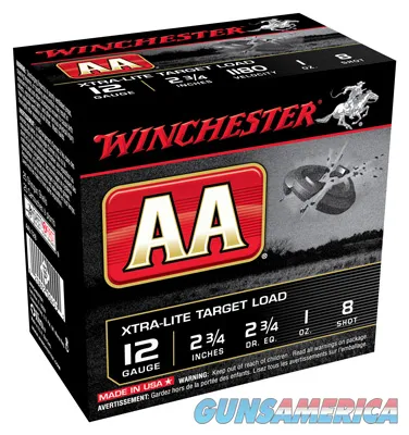 Winchester Repeating Arms WIN AMMO AA TARGET 12GA. 2.75" 1180FPS. 1OZ. #8 25-PACK !