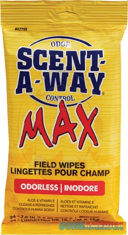 Hunters Specialties HS SCENT ELIMINATION FIELD WIPES SCENT-A-WAY MAX 24PK