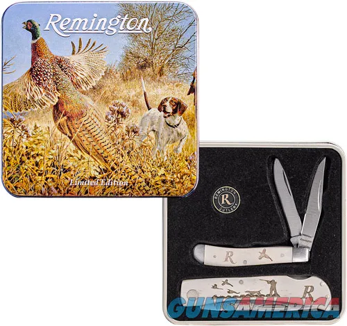 Remington Cutlery REMINGTON FLUSHING PHEASANT 2-KNIFE SET W/TIN