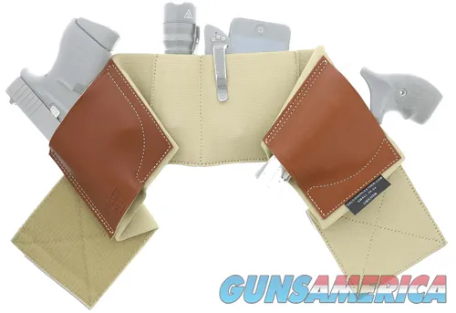 Galco GALCO UNDERWRAP KAK BELLY BAND 2 LEATHER HOLSTERS MED 36-40