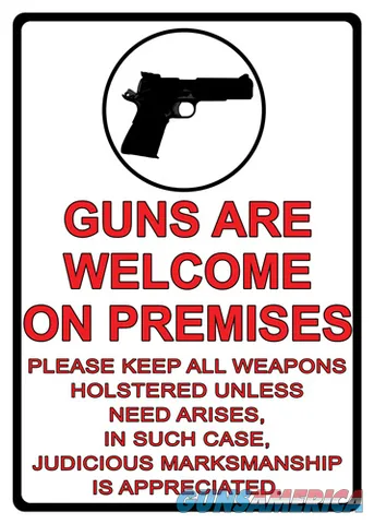 Rivers Edge RIVERS EDGE SIGN 12"x17" "GUNS ARE WELCOME"