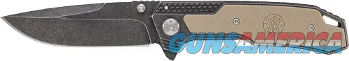 Smith & Wesson S&W STONEWASH DROP POINT 3.6" BLADE W/ S&W LOGO IN G10 HNDL