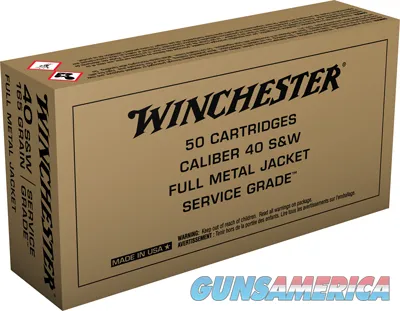 Winchester Repeating Arms WIN AMMO SERVICE GRADE .40SW 165GR. FMJ-RN 50-PACK