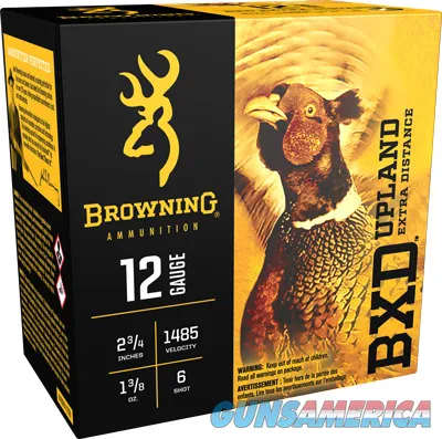 Browning BROWNING AMMO BXD LEAD 12GA. 2.75" 1485FPS. 1-3/8OZ. #6 25P