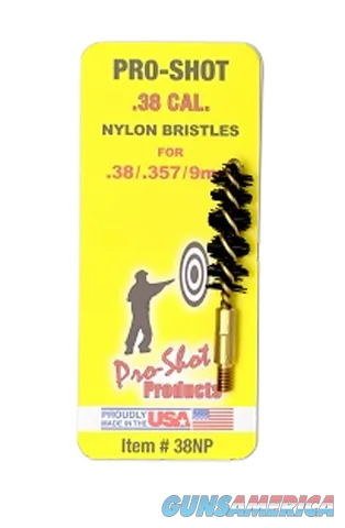Pro-Shot Nylon Pistol Brush .38 Cal/.9mm 38NP