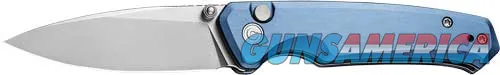 Civivi CIVIVI KNIFE ALTUS 2.97" BLUE/ STONEWASH BUTTON LOCK