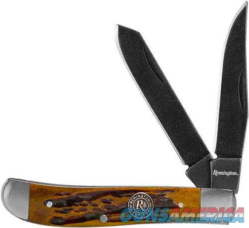 Remington Cutlery REMINGTON CUTLERY BACK WOODS 3.5" TRAPPER FAUX STAG/SS