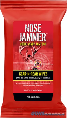 Nose Jammer NOSE JAMMER GEAR AND REAR 7"X6" WIPES 20-PACK
