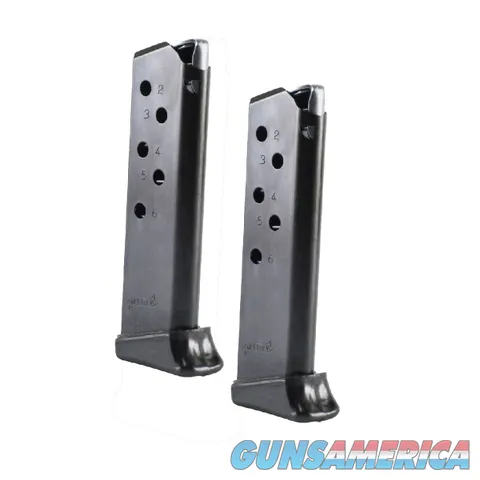 Walther PPK/S 6RD 380ACP BLACK FINGER REST 2-PACK FACTORY MAGAZINE