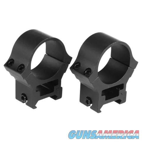 B-Square 30mm High See-Thru Matte Black Picatinny Weaver Style Bolt On Scope Ring Pair