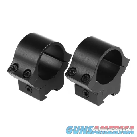 B-Square 1" Low Matte Black Airgun 22 3/8" Grooved Bolt On Scope Ring Pair