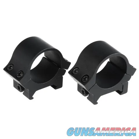 B-Square 1" Low Matte Black Picatinny Weaver Style Bolt On Scope Ring Pair