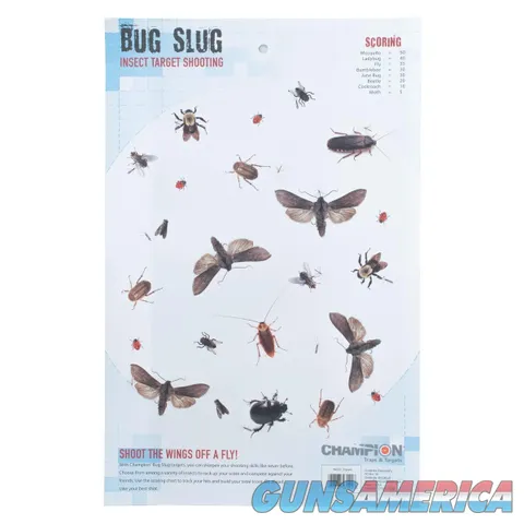 Champion Targets 11x17 Bug Slug Paper Targets with Scoring System 25 PACK
