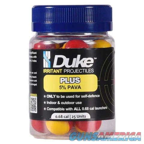 DUKE PLUS 5% PAVA BALLS - JAR OF 25 BYRNA CAMPATABLE Img-1
