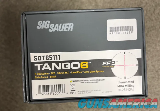 Sig Tango 6 5-30x56 Scope MOA milling Reticle scope for sale