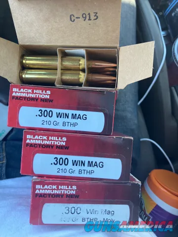 BLACK HILLS AMMO 4 boxes of 300 WIN MAG 210 gr,$30/box