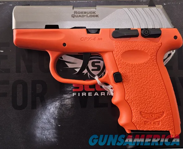 SCCY CPX-4 3.25in CPX-4TTOR Orange/SS 380acp 12+1 